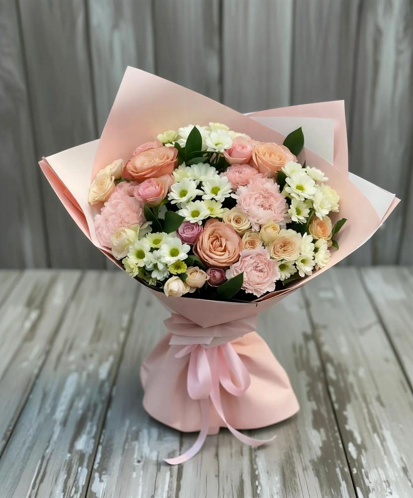 Букет цветов из: Гвоздики, Розы и Хризантемы в Горном Ставропольского края