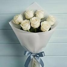 Букет 7 Белых роз Эдлесс Лав в Горном Ставропольского края