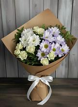 Букет цветов из:  Хризантемы и Розы в Горном Ставропольского края