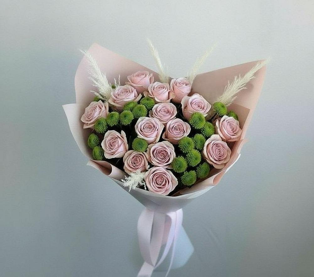 Букет цветов из: Розы и Хризантемы в Горном Ставропольского края