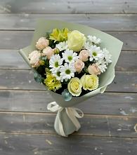 Букет цветов из:  Альстромерии, Розы и Хризантемы в Горном Ставропольского края