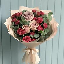 Букет цветов из:  Гвоздики и Розы в Горном Ставропольского края