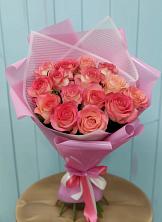 Букет 15 Розовых роз Равель в Горном Ставропольского края