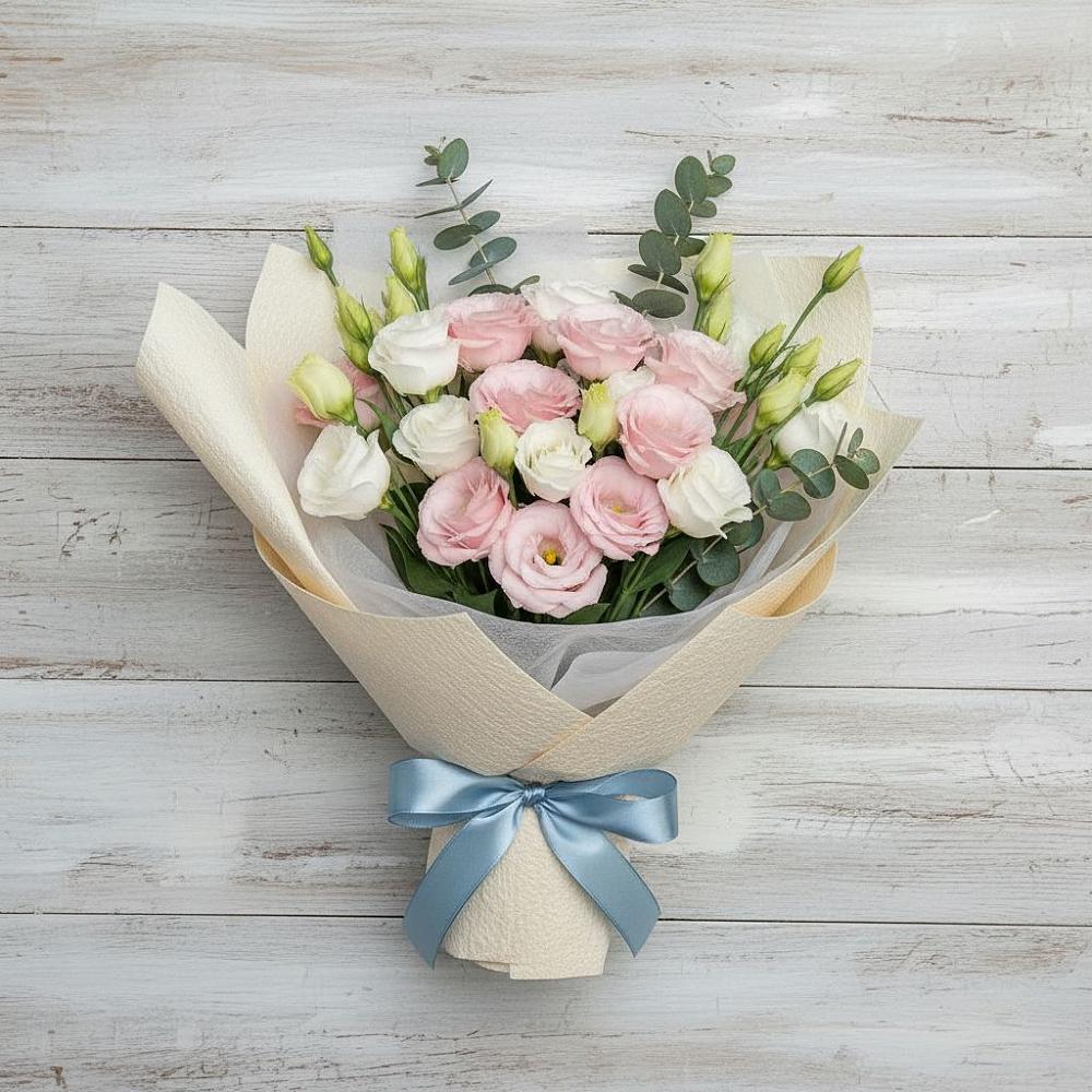 Букет цветов из: Лизиантусы в Горном Ставропольского края